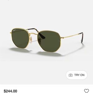 Ray-Ban Hexagonal Gold Frame sunglasses